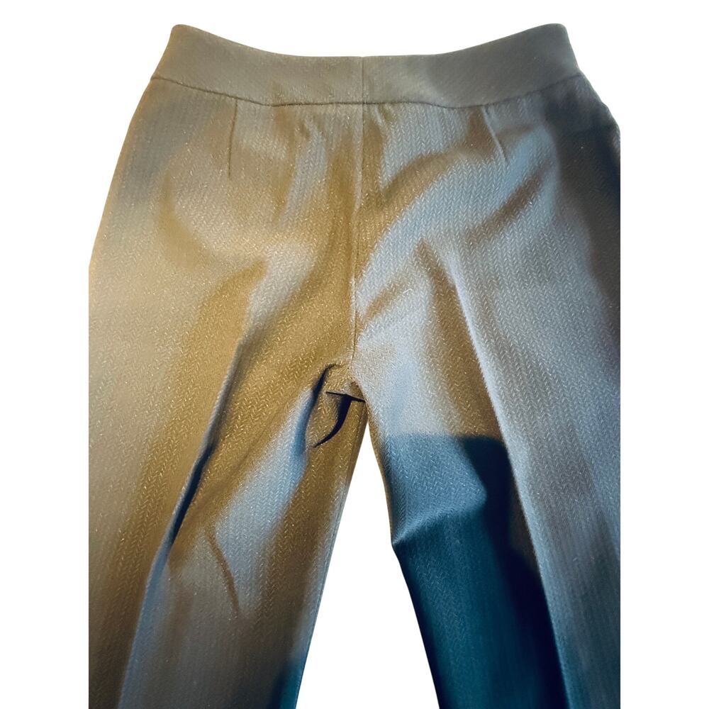 Nordstrom Black Slacks Fully Lined Flair Leg Textured Sz 8P - Picture 3 of 6